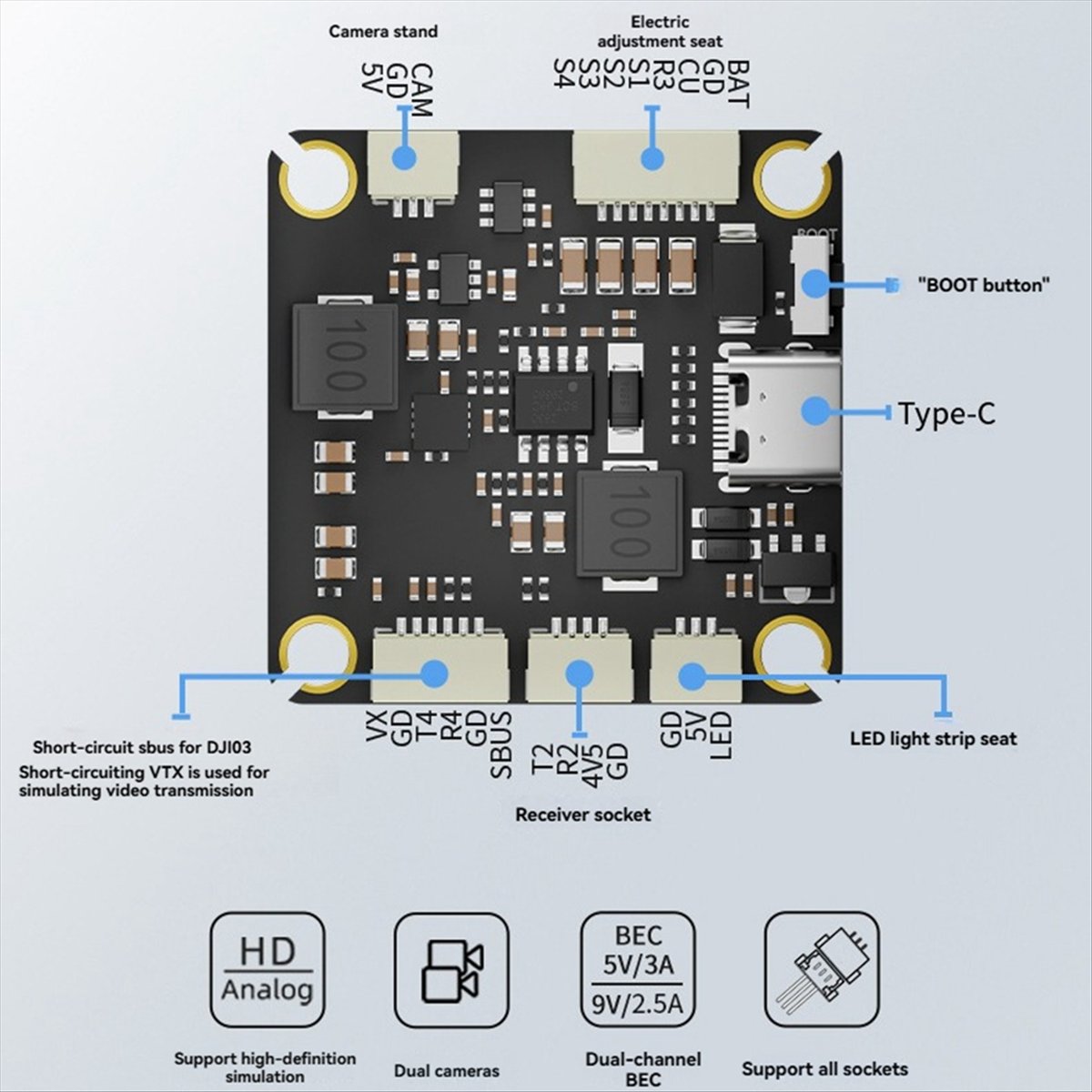 Drone Rc V4 - AAAE F455S V4 FC&ESC FPV Stack,
