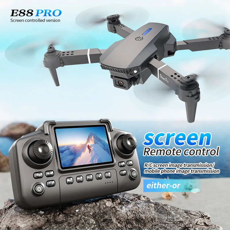 Rc Drone Uav - Dron profesional E88 PRO con pantalla