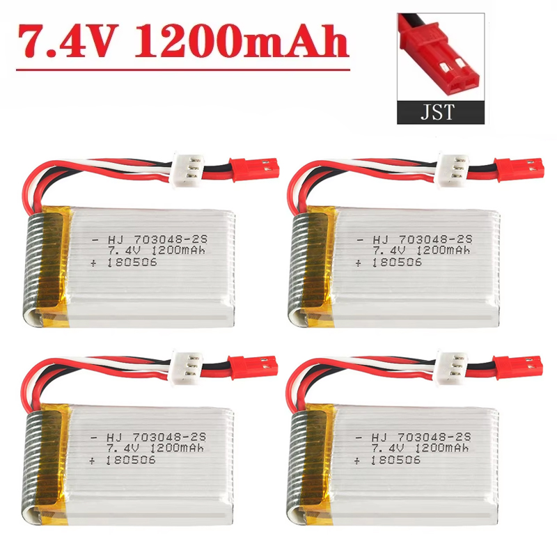 Drone Rc Board - Batería Lipo 2S 7.4V 1200mAh 703048