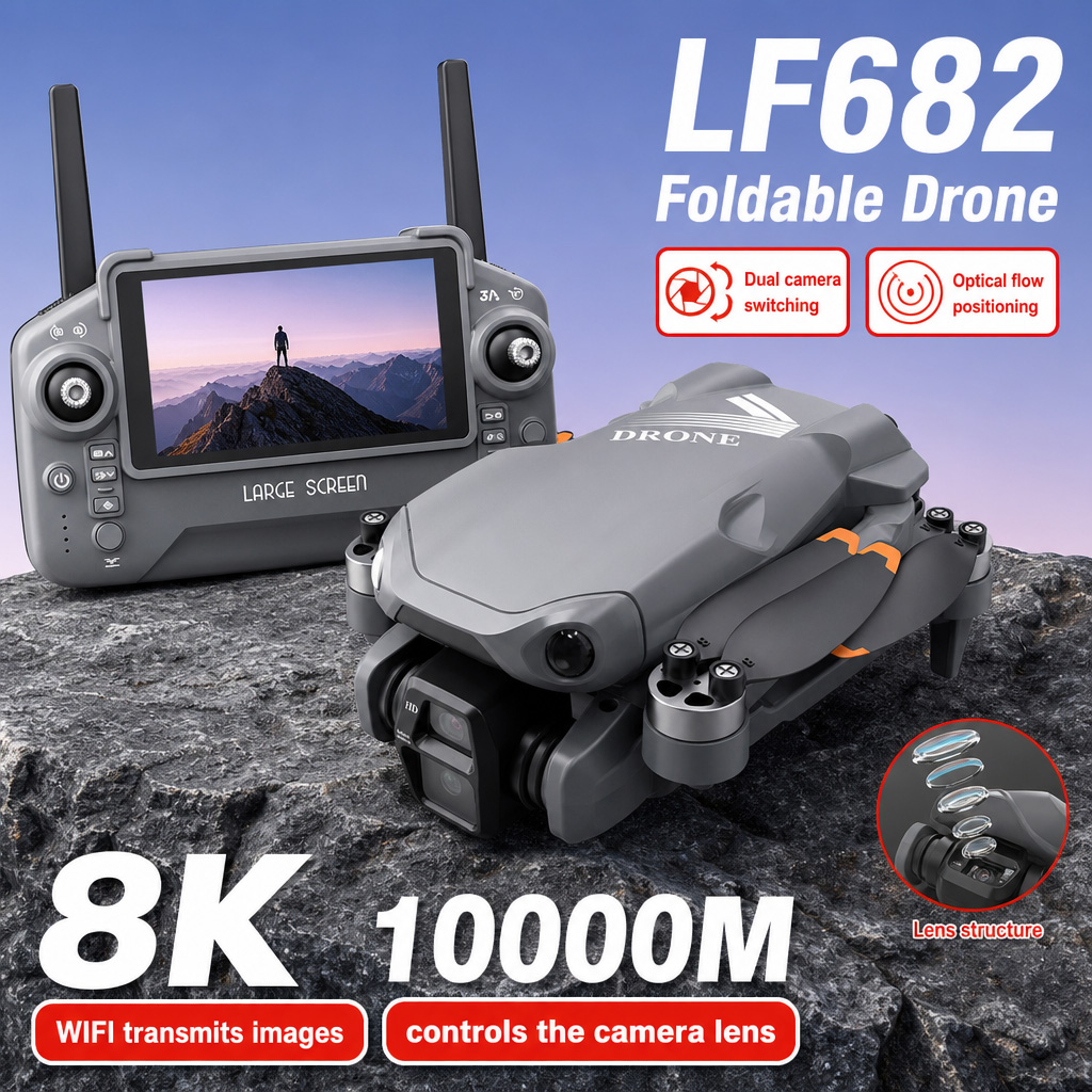 Drone Kf Rc - Dron Aéreo LF682 con Cámaras Duales