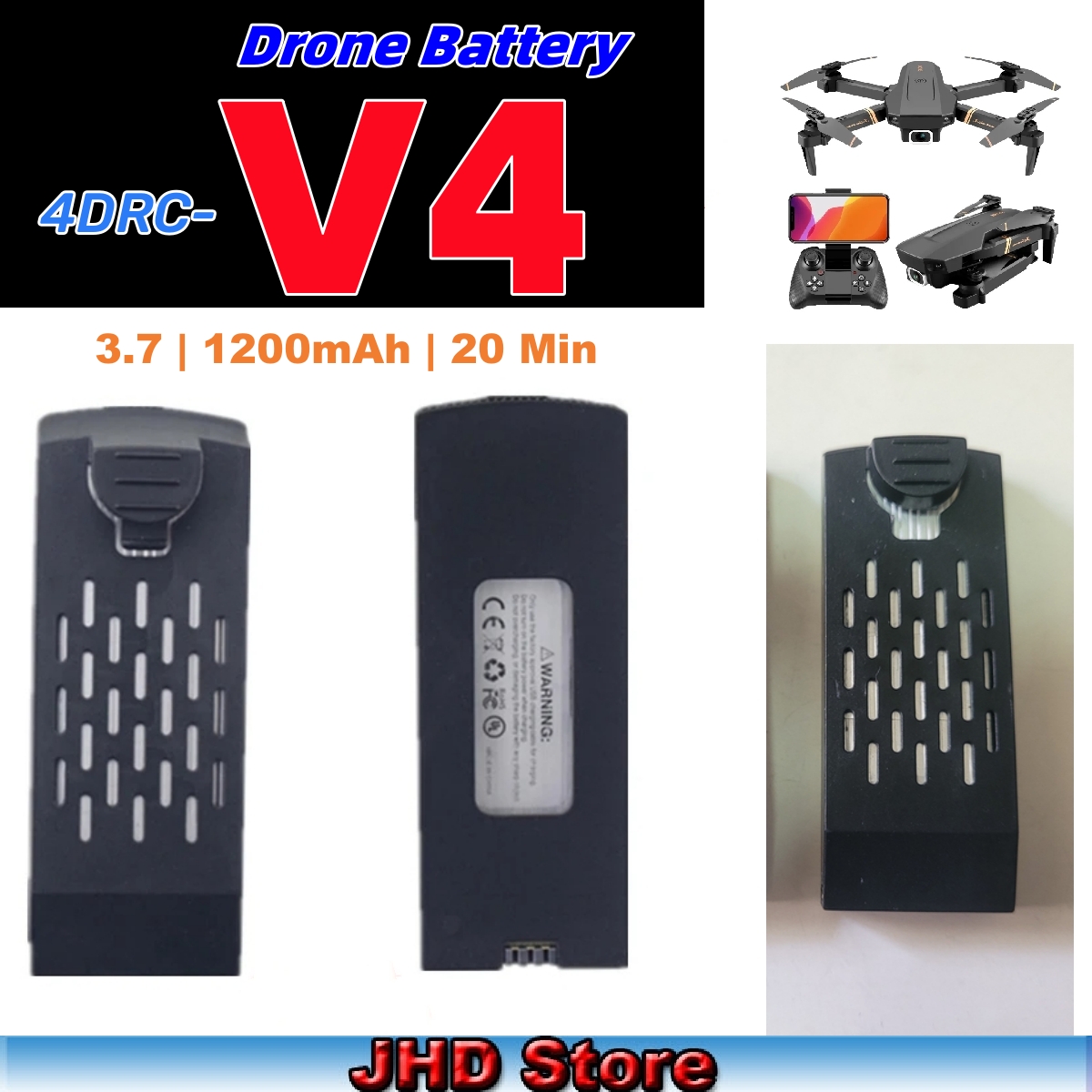 Drone Rc V4 - Batería JHD 4DRC V4 3,7 V