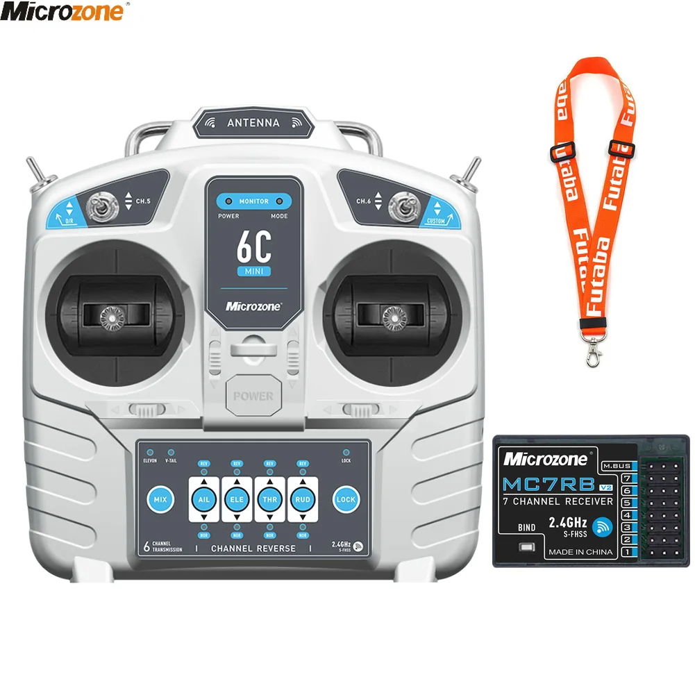 Rc Drone Uav - MicroZone-controlador transmisor MC6C Mini V2, 2,4G,