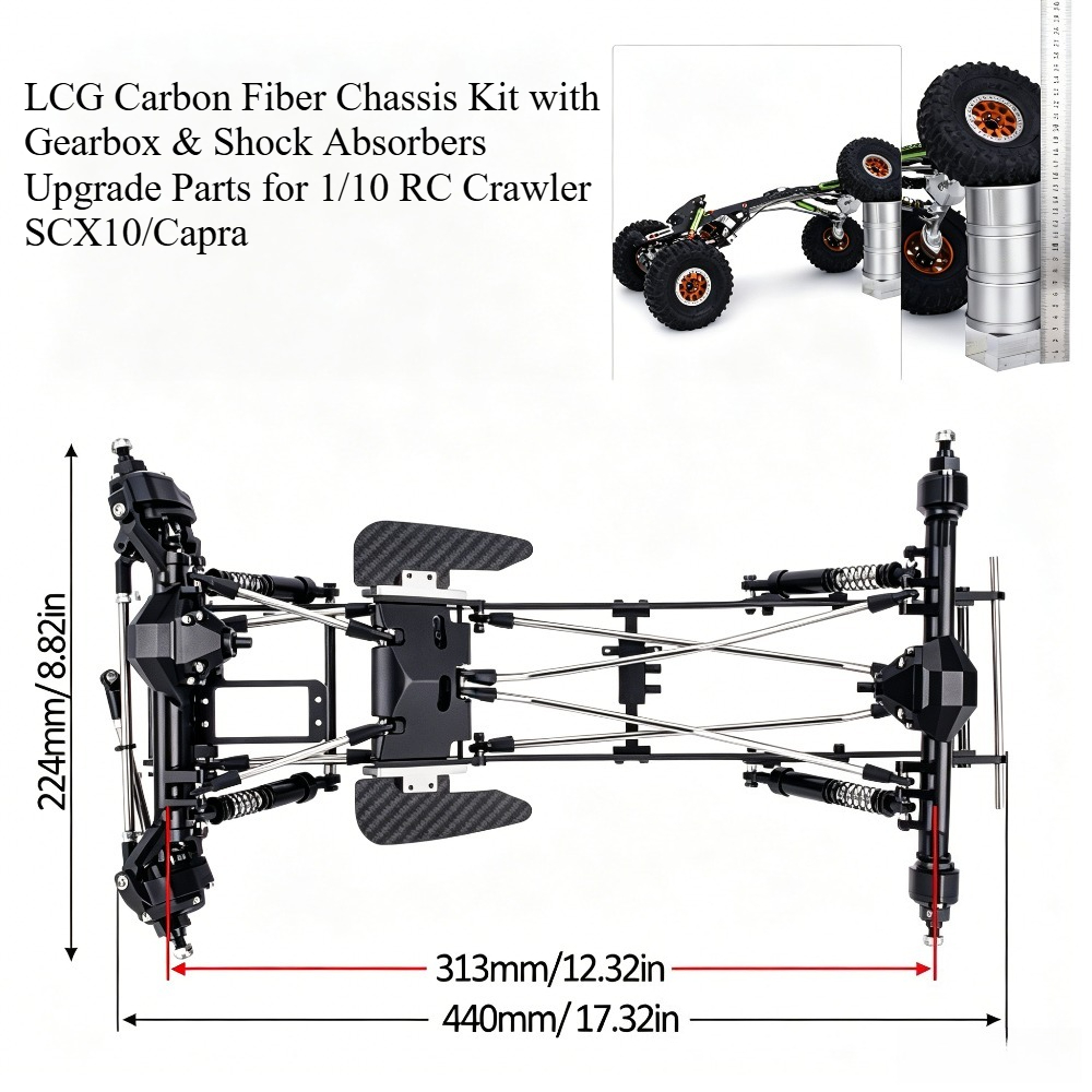 Rc Rock Crawler - Chasis de Fibra de Carbono LCG