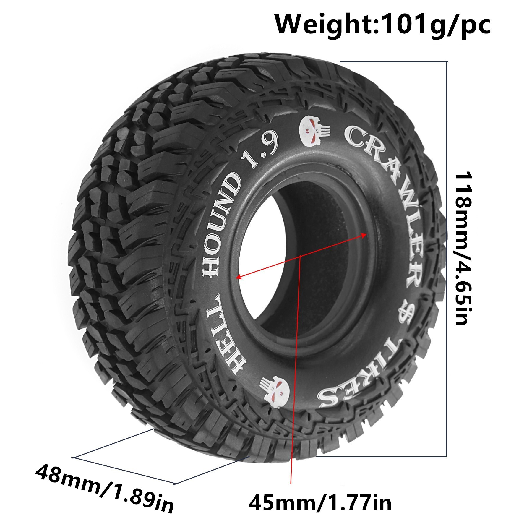 Neumáticos RC 1.9, neumáticos  - Rc Rock Crawler reseña y precio
