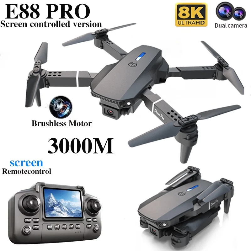 Dron profesional E88 PRO con p - Rc Drone Uav reseña y precio