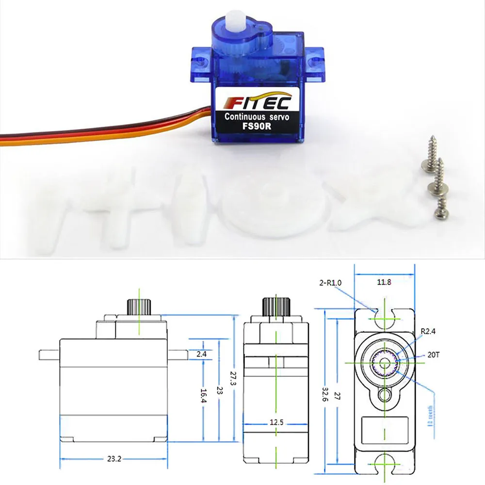 Feetech Mini FS90R Micro Servo - Rc Car Servo reseña y precio