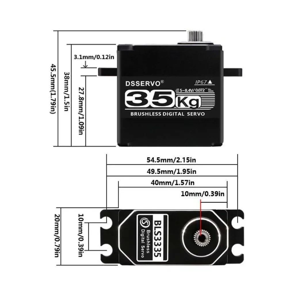 Servomotor Digital BLS3335 de  - Rc Car Servo reseña y precio