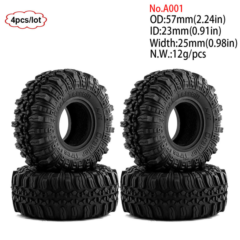 4PCS Neumáticos y Llantas de 1 - Rc Rock Crawler reseña y precio