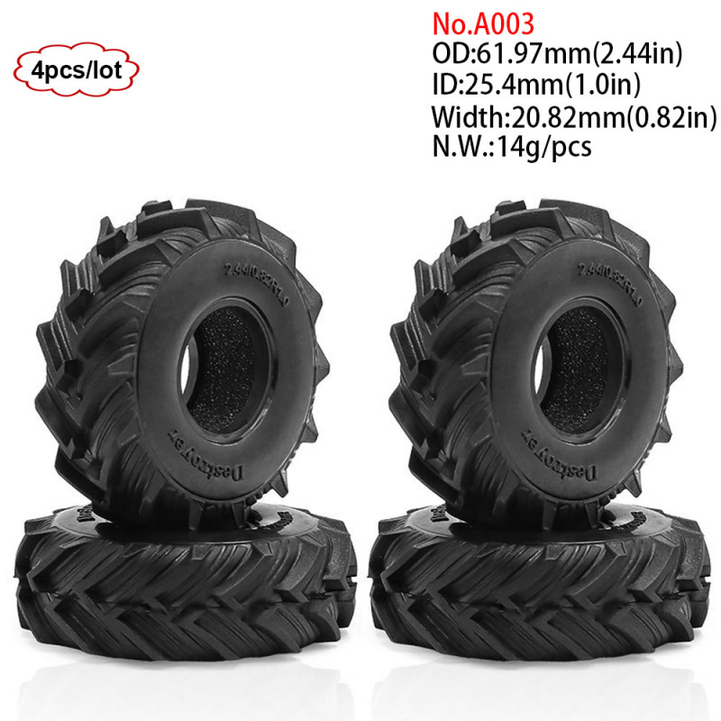 4PCS Neumáticos y Llantas de 1 - Rc Rock Crawler reseña y precio