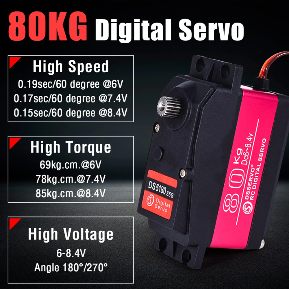 Dsservo impermeable DS5180 80K - Rc Car Servo reseña y precio