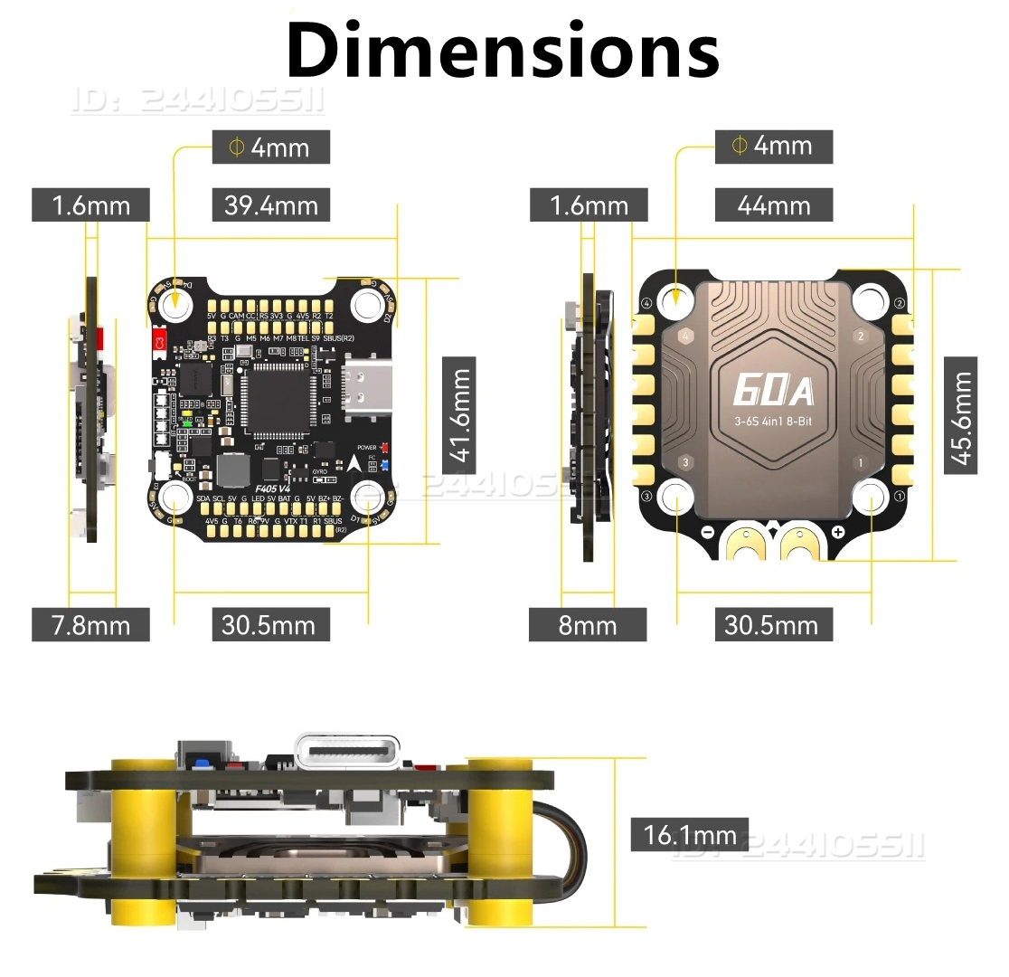 Controlador de vuelo F405 V4 F - Drone Rc V4 reseña y precio