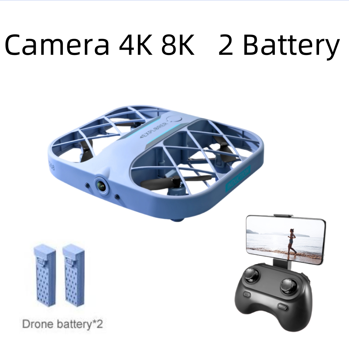 Dron JJRC H107 FPV RC con 2 Ba - Drone Kf Rc reseña y precio